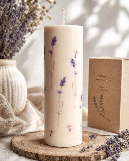 Botanical Soy Pillar Candle