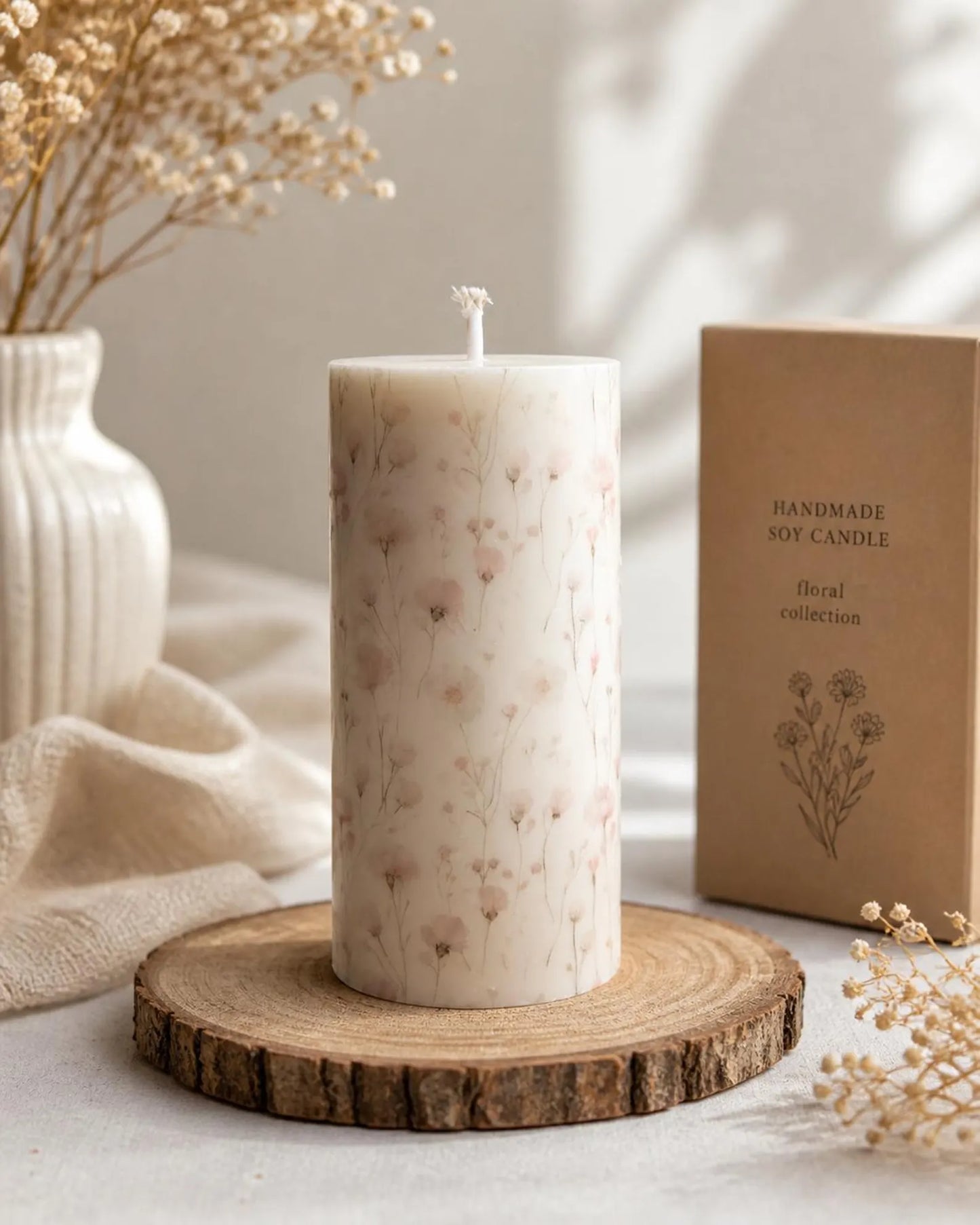 Botanical Soy Pillar Candle