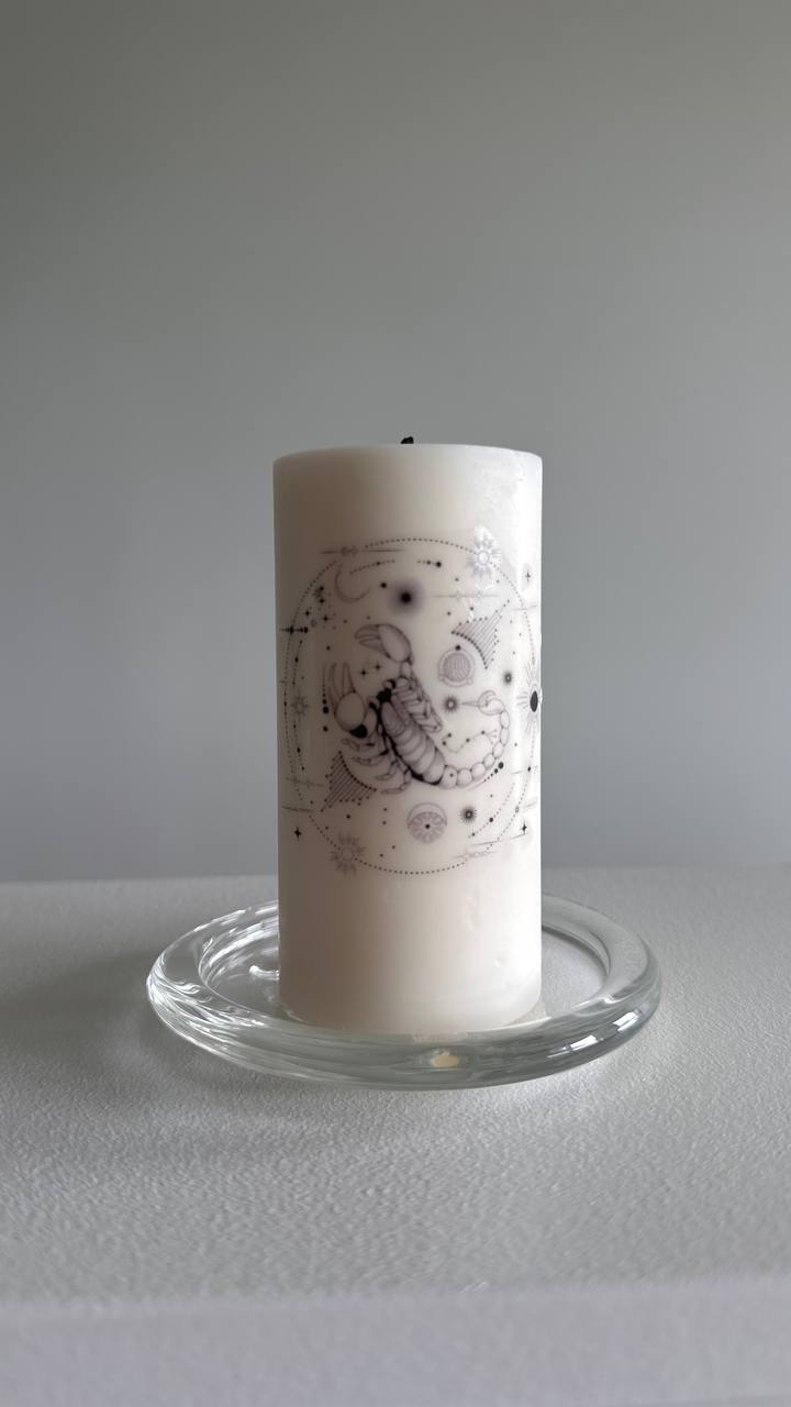 Zodiac Decor Soy Wax Pillar Candle