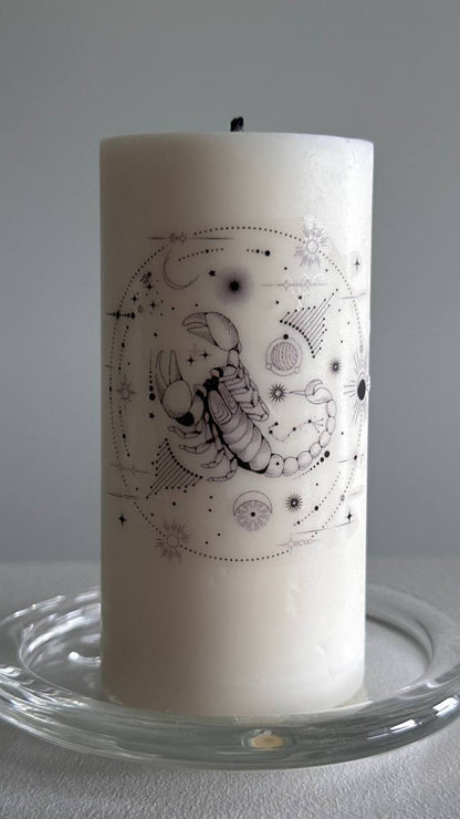 Zodiac Decor Soy Wax Pillar Candle